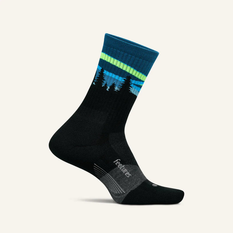 Trail Max Cushion Mini Crew Sock in Blue Aurora