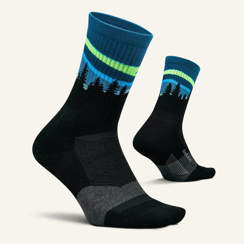 Trail Max Cushion Mini Crew Sock in Blue Aurora