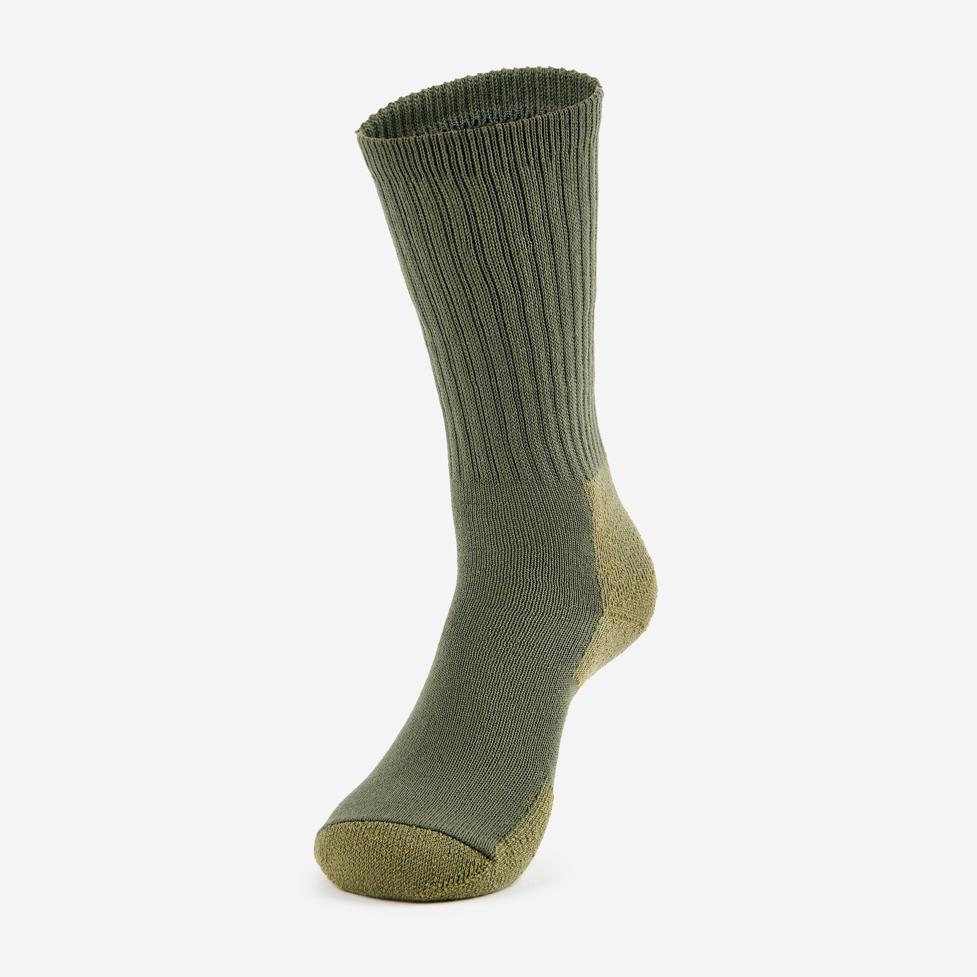 Unisex Lite Padding Hiking Crew Sock in Forest