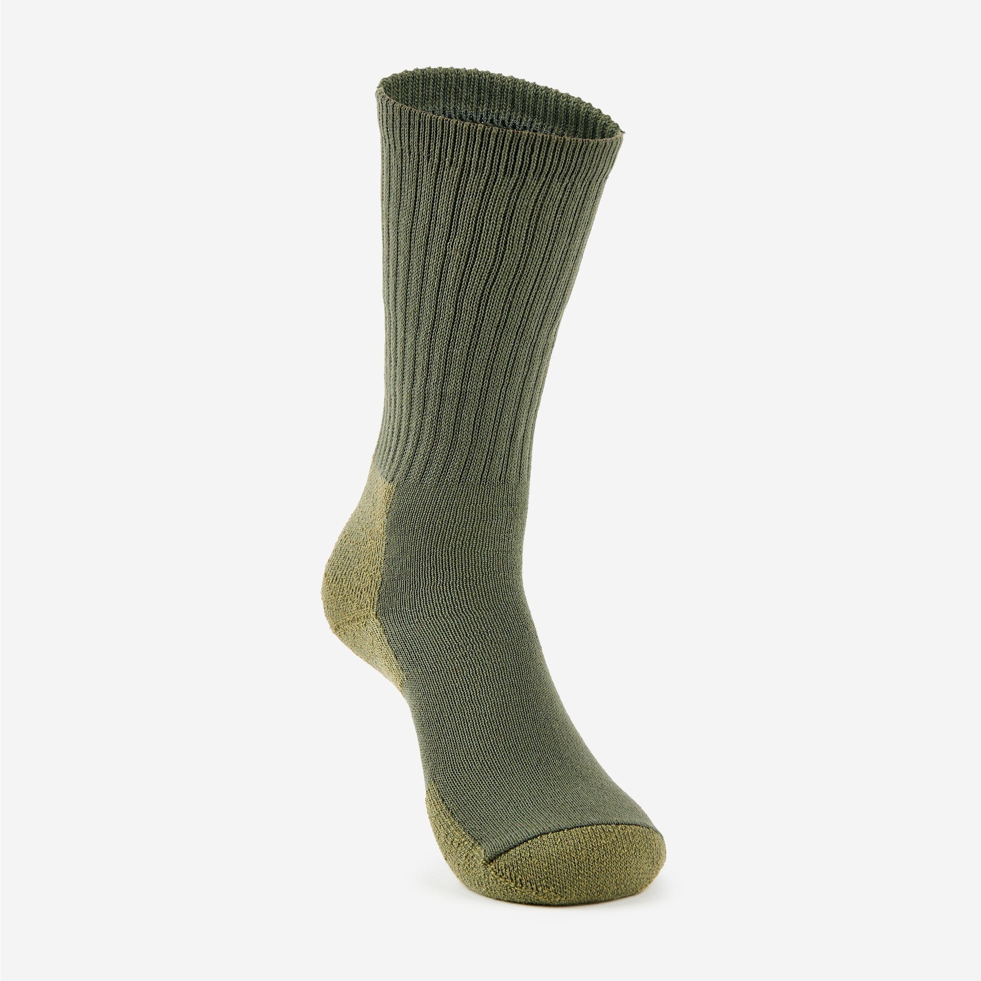 Unisex Lite Padding Hiking Crew Sock in Forest