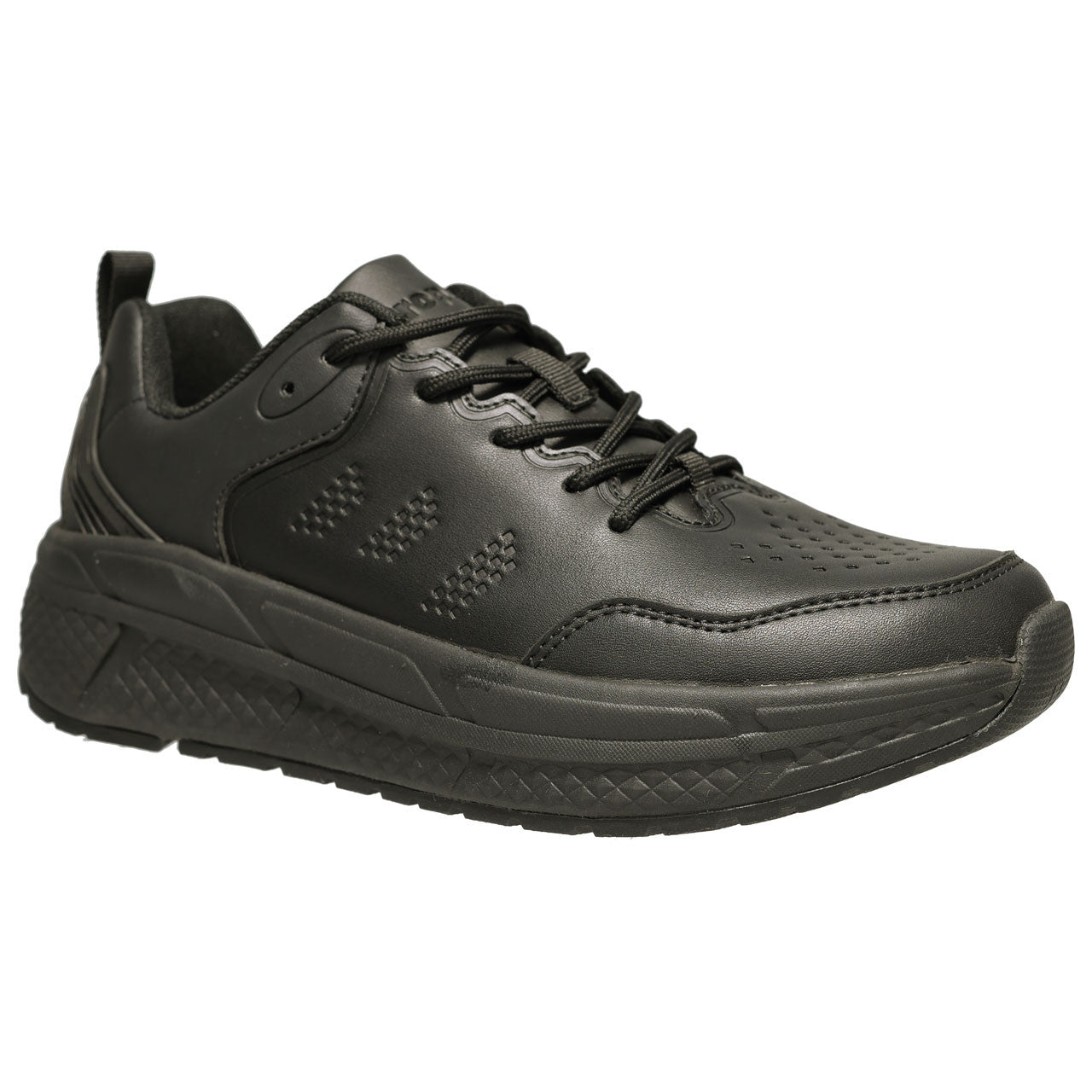Women's Propét Ultra Work Leather Sneaker in Black