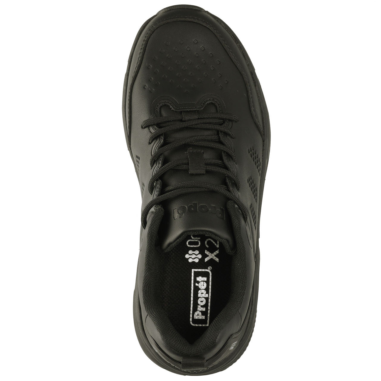 Women's Propét Ultra Work Leather Sneaker in Black