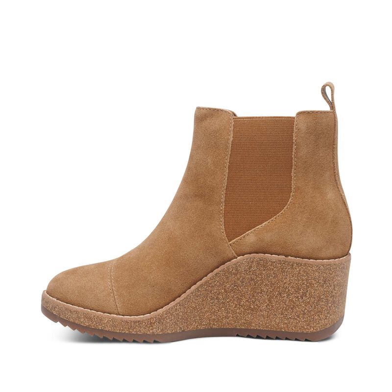 Dawn Wedge Chelsea Boot in Honey CLOSEOUTS