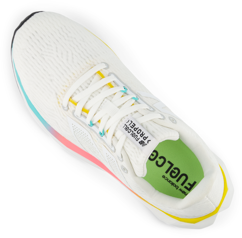 Women's FuelCell PROPEL White with Cyber Jade and Ginger Lemon V5