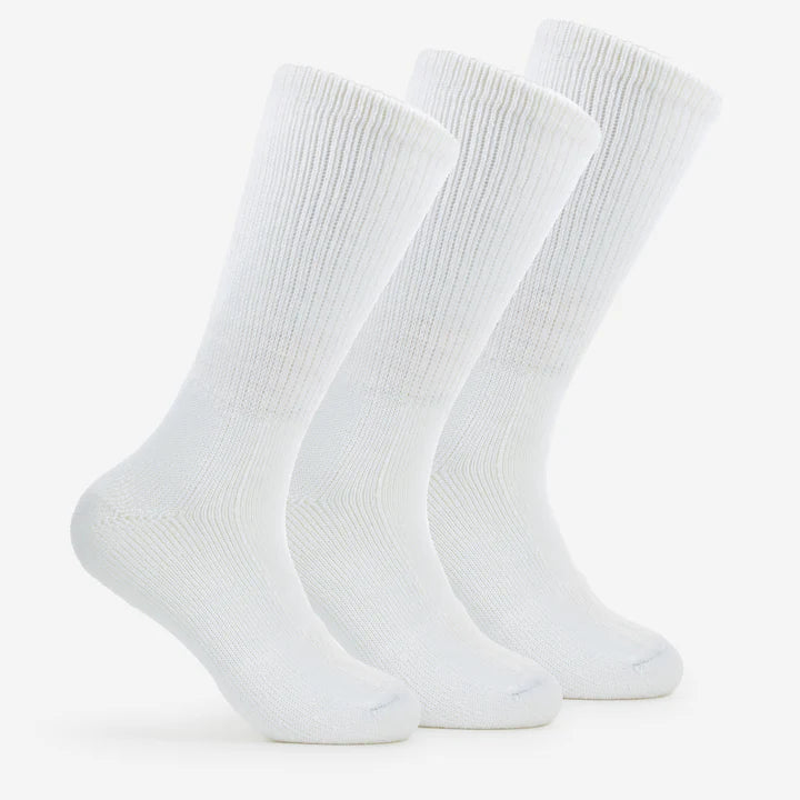 Unisex Walking Crew Sock in White