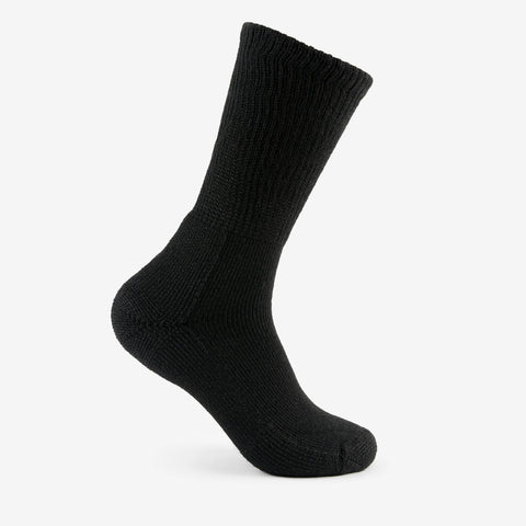 Unisex Maximum Padding Running Crew Sock in Black