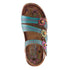 Anewtrio Hand Painted Strappy Sandal in Turquoise Multi