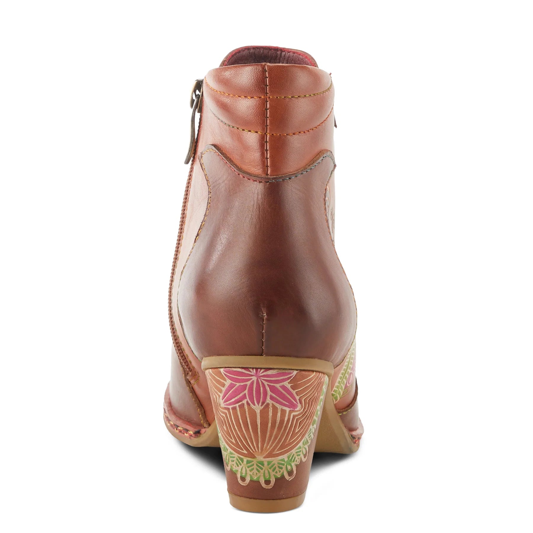 Zamihi Painted Boot in Brown