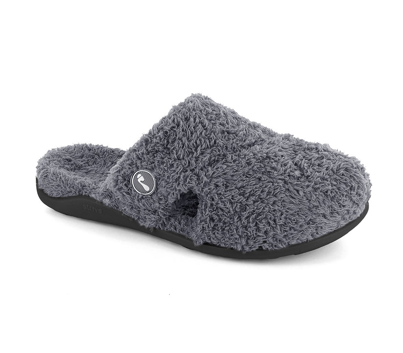 Zara Cozy Mule Slipper in Charcoal