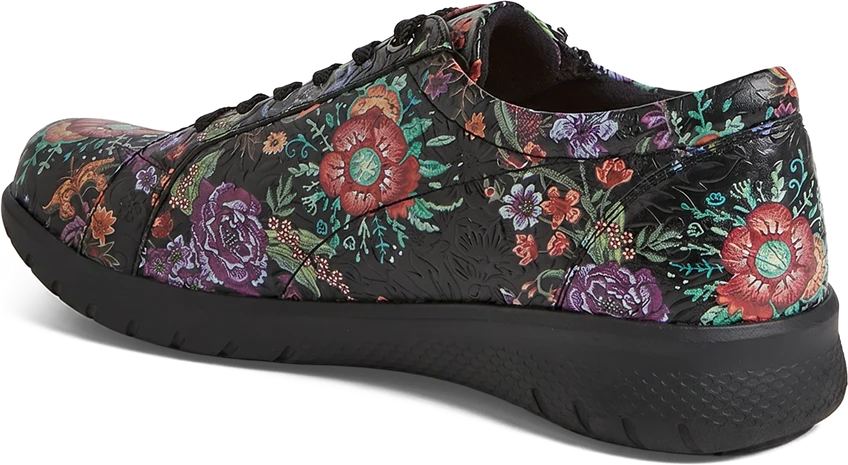 Solar Zipper Oxford in Black Floral