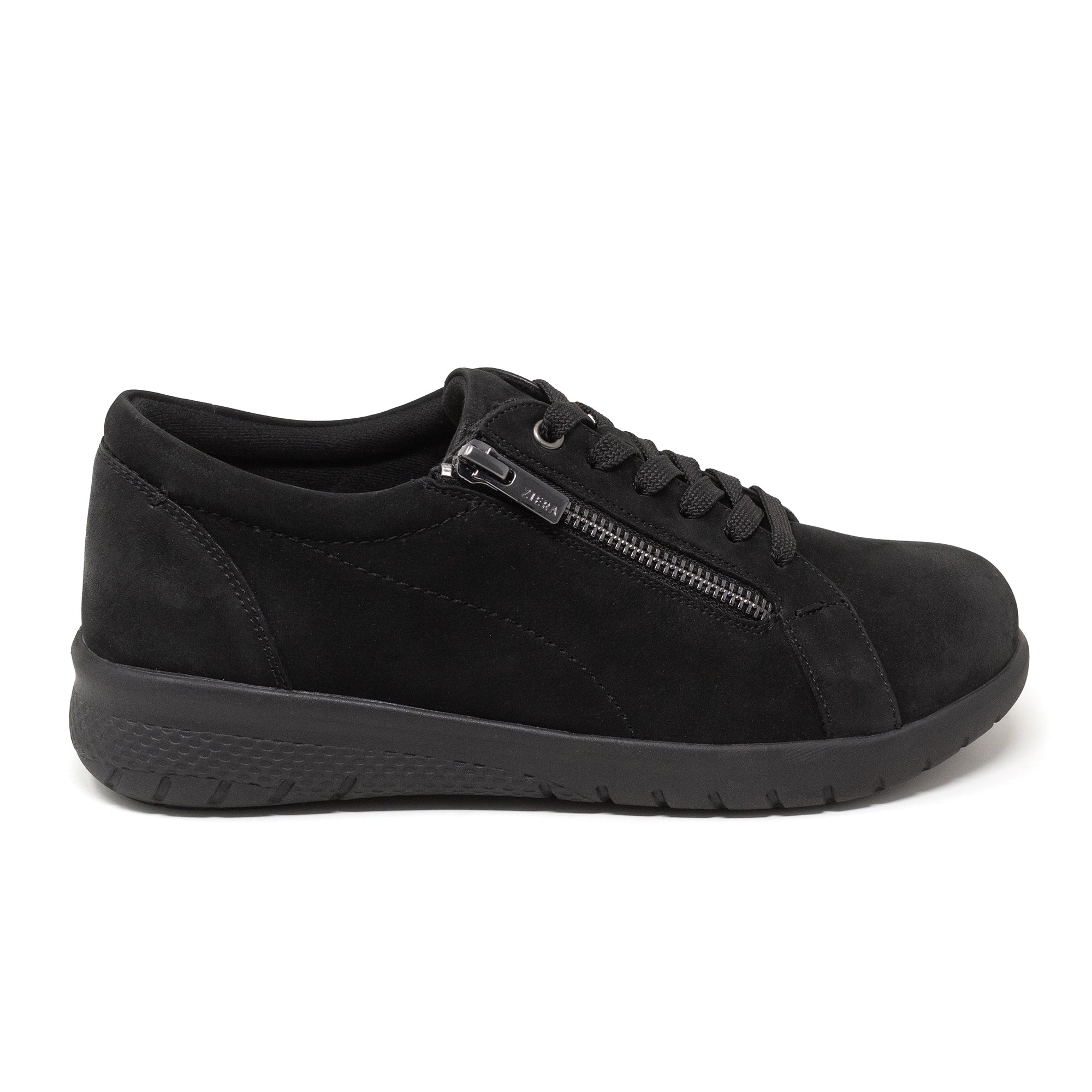 Solar Zipper Oxford in Black Nubuck