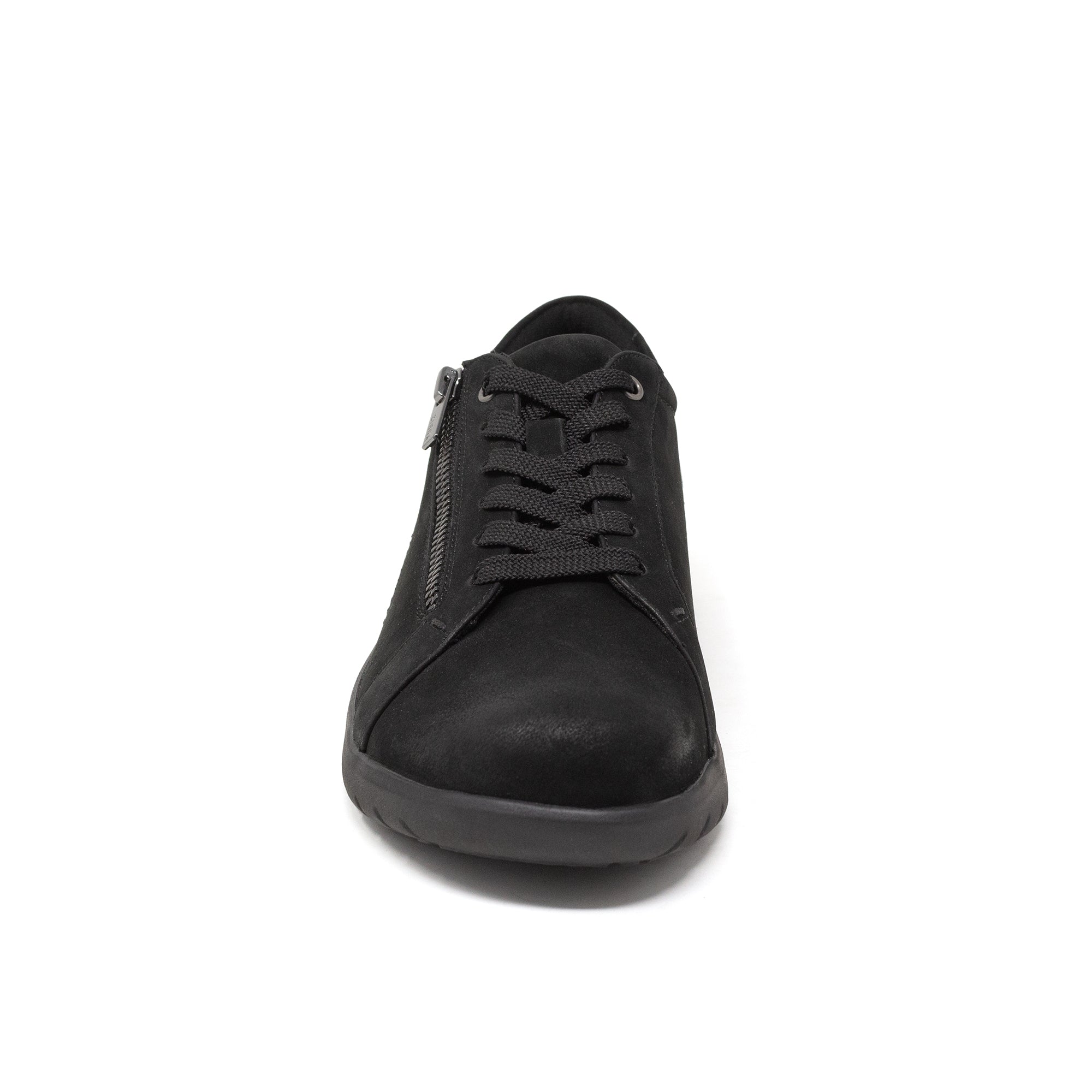 Solar Zipper Oxford in Black Nubuck