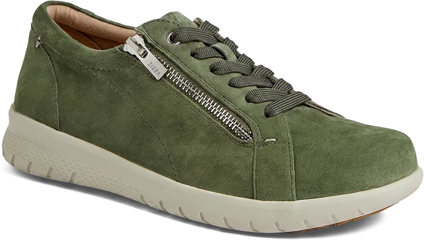 Solar Zipper Oxford in Khaki Suede