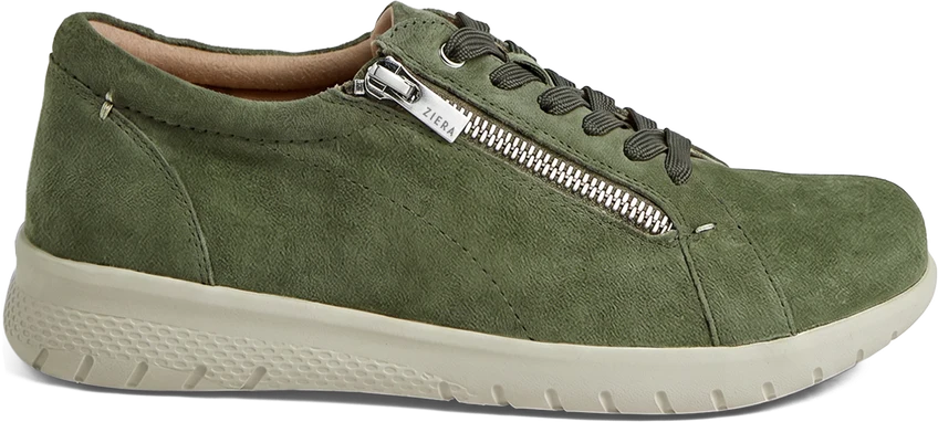 Solar Zipper Oxford in Khaki Suede