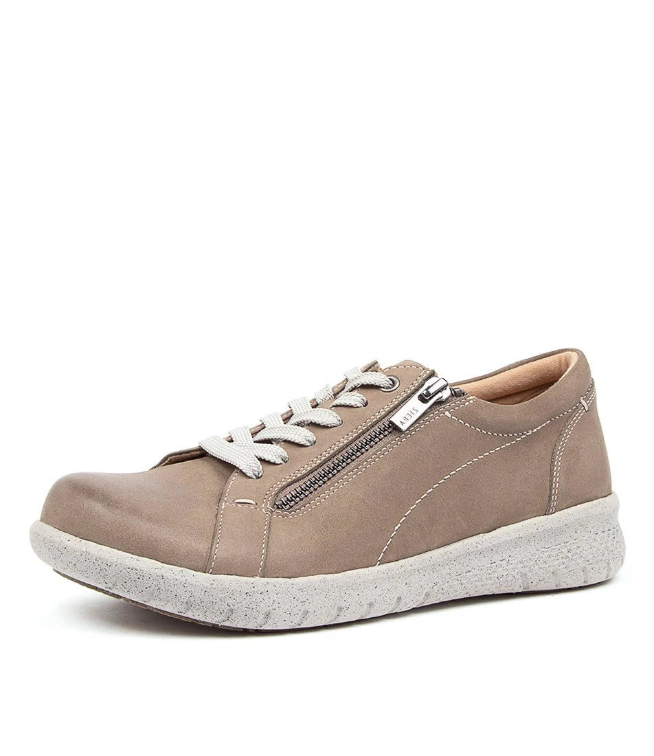 Solar Zipper Oxford in Taupe Nubuck