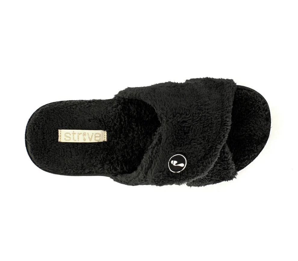 Zoey Cozy Slide Slipper in Black