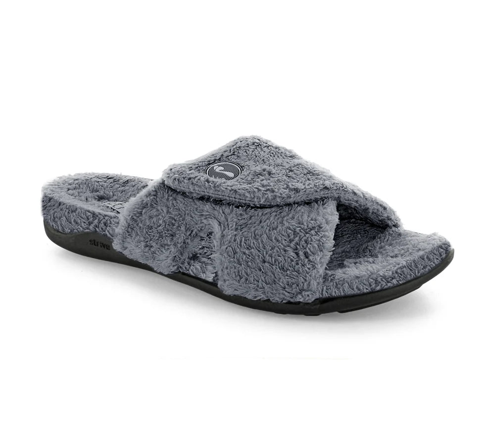 Zoey Cozy Slide Slipper in Charcoal