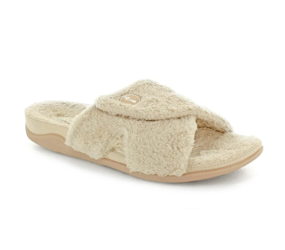 Zoey Cozy Slide Slipper in Nude