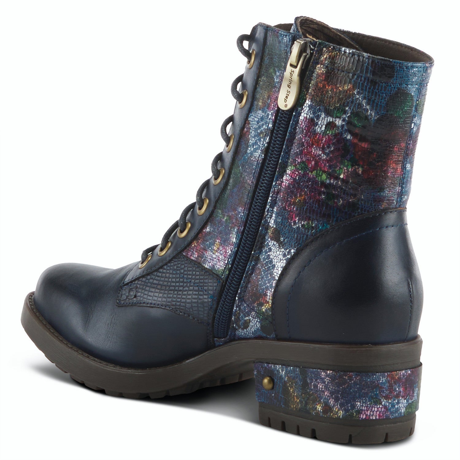 Marty Combat Boot in Navy