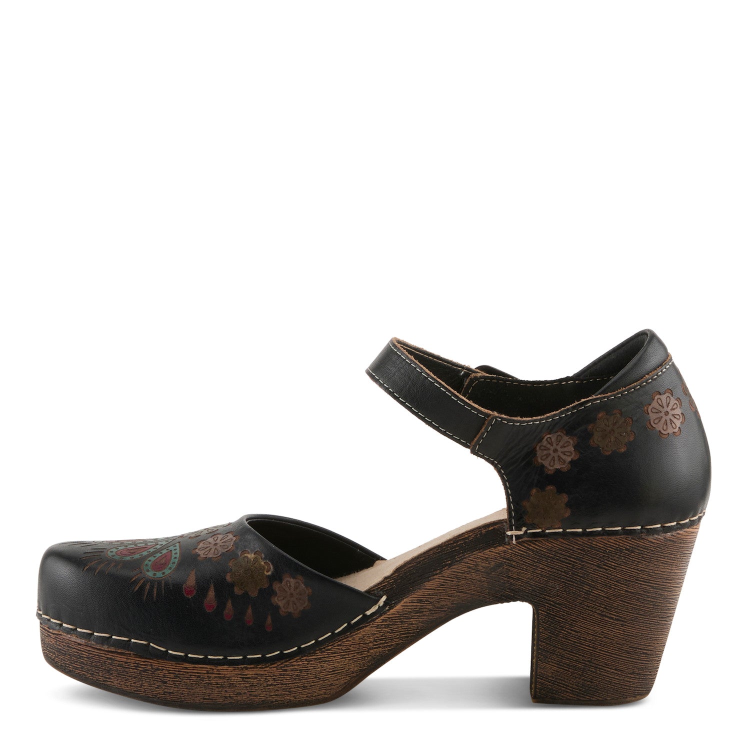 Bridgitte Boho-Chic Mary Jane In Black Multi