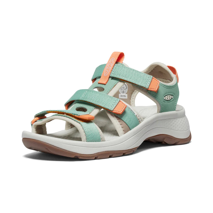 Astoria West Groovy Walking Sandal in Granite Green/Tangerine