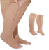 Easy-Use Open Toe Plus-Size Graduated Compression Sock With Zipper
