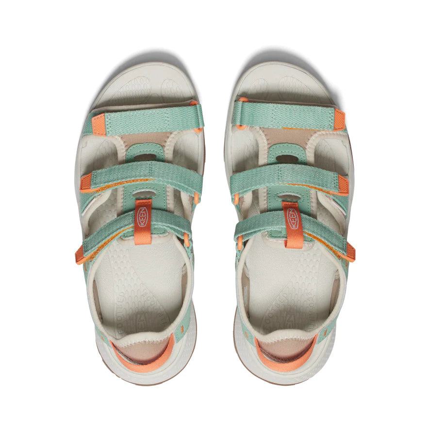 Astoria West Groovy Walking Sandal in Granite Green/Tangerine