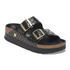 Arizona Platform Croc Patent Leather Black