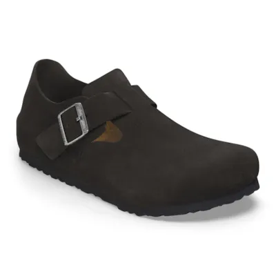 London Slip-On Shoe in Black Suede Leather