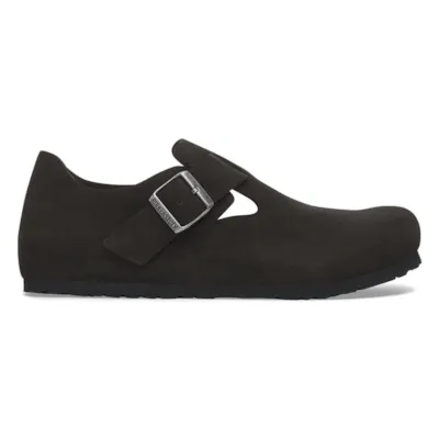 London Slip-On Shoe in Black Suede Leather