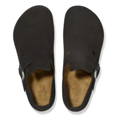London Slip-On Shoe in Black Suede Leather