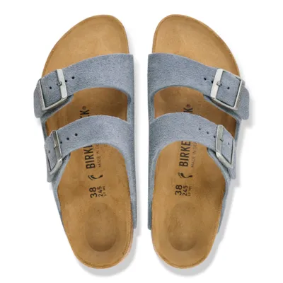 Arizona Suede Classic Footbed in Stone Blue