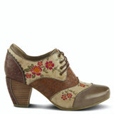 Adelvice Short Oxford Witch Heel in Grey Multi