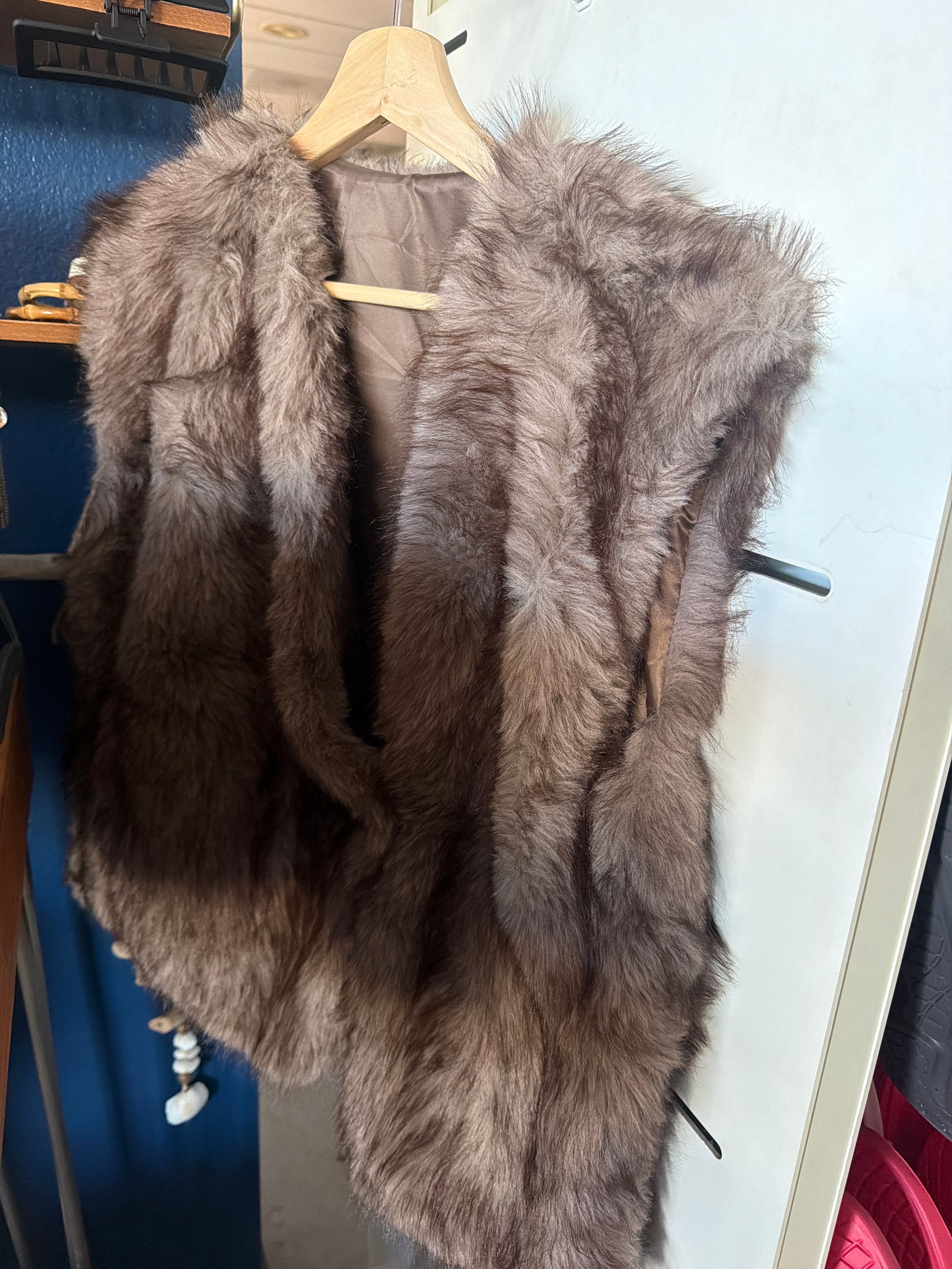 Faux fur vest