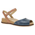 Cass Classy Peep-Toe In Blue/Tan