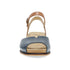 Cass Classy Peep-Toe In Blue/Tan