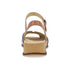 Cass Classy Peep-Toe In Blue/Tan