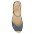 Cass Classy Peep-Toe In Blue/Tan