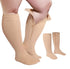 Easy-Use Closed Toe Plus-Size Graduated Compression Sock With Zipper