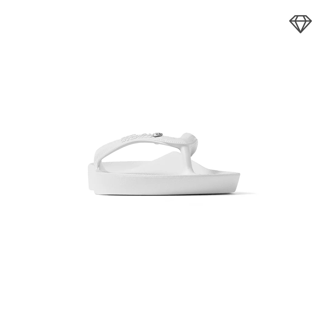 Archies Arch Support Flip Flops in Crystal White