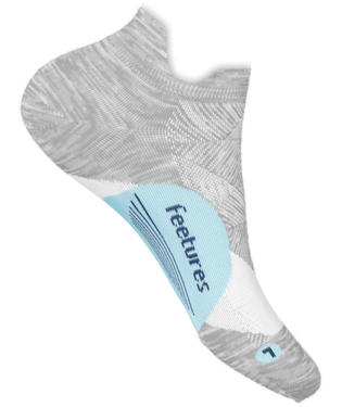 Elite Ultra Light Cushion No Show Tab Sock in Gray Sky