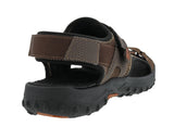 Men's Wander Adjustable Sandal EXTRA EXTRA WIDE in Brown Combo