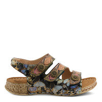 Versa Tri Strap Walking Sandal In Black Multi
