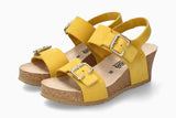 Lissandra Lightweight Walking Wedge Sandal in Yellow