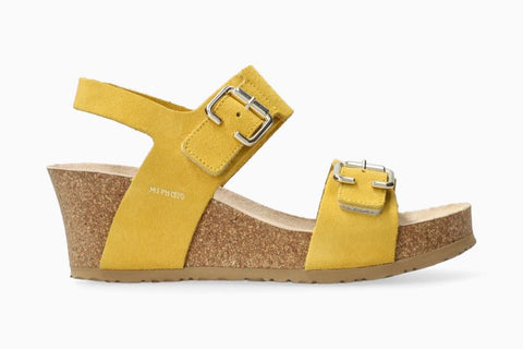 Lissandra Lightweight Walking Wedge Sandal in Yellow