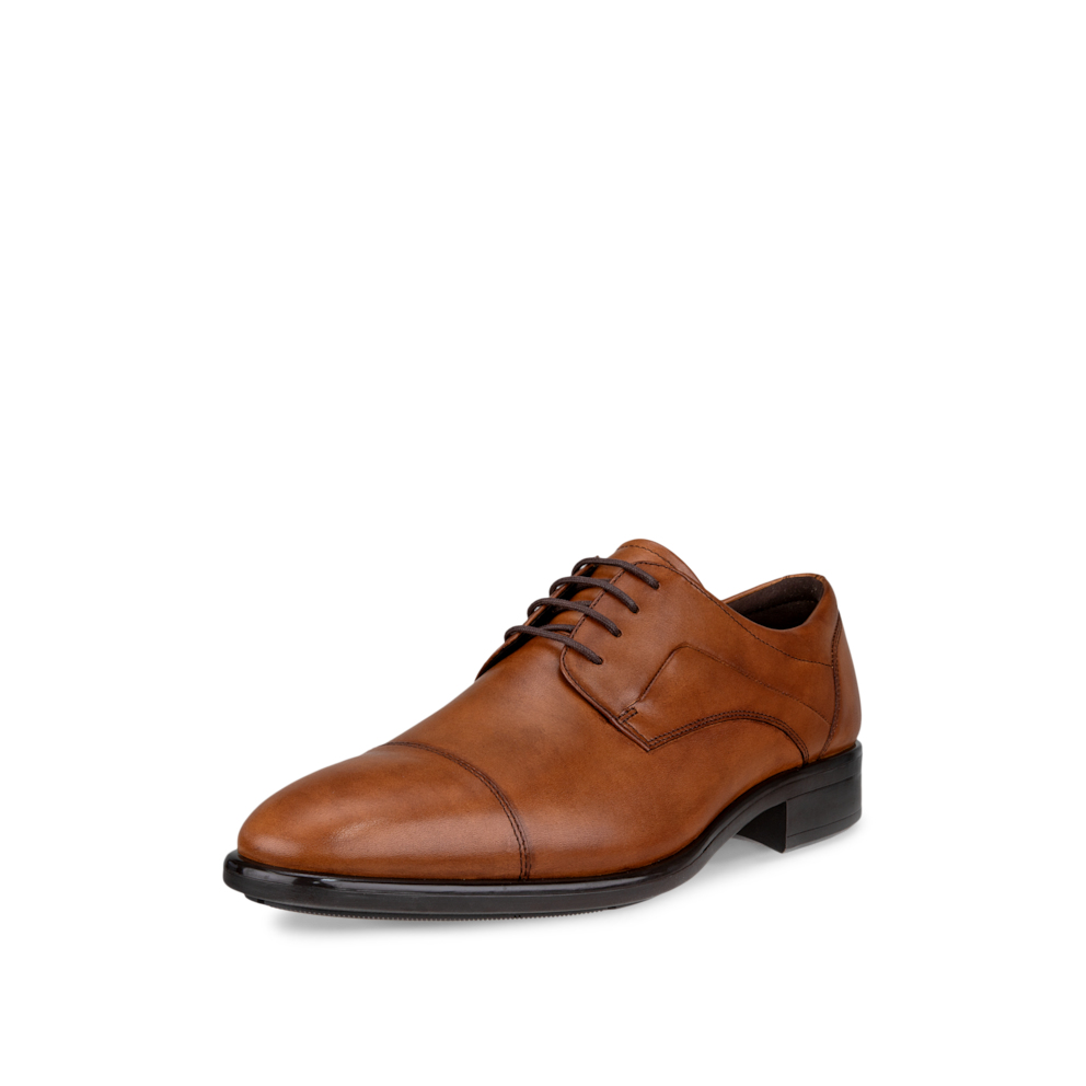 Men's Citytray 2 Cap Toe Dress Shoe in Amber CLOSEOUTS