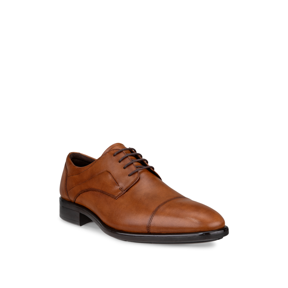 Men's Citytray 2 Cap Toe Dress Shoe in Amber CLOSEOUTS