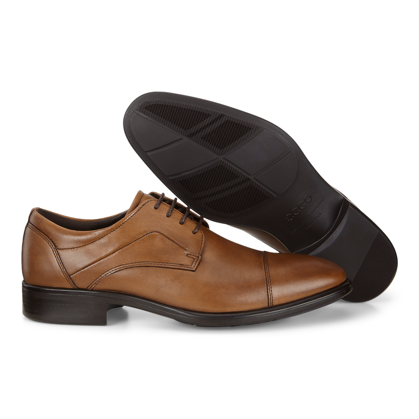 Men's Citytray 2 Cap Toe Dress Shoe in Amber CLOSEOUTS