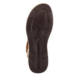 Anneka Refreshing Tri-Strap adjustable sandal in Camel Multi
