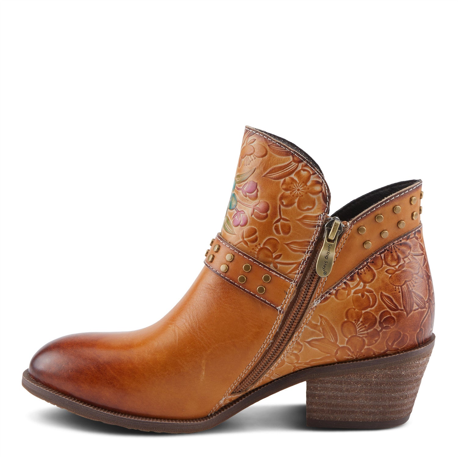 DaintyLady prairie flower Boot in Camel Multi